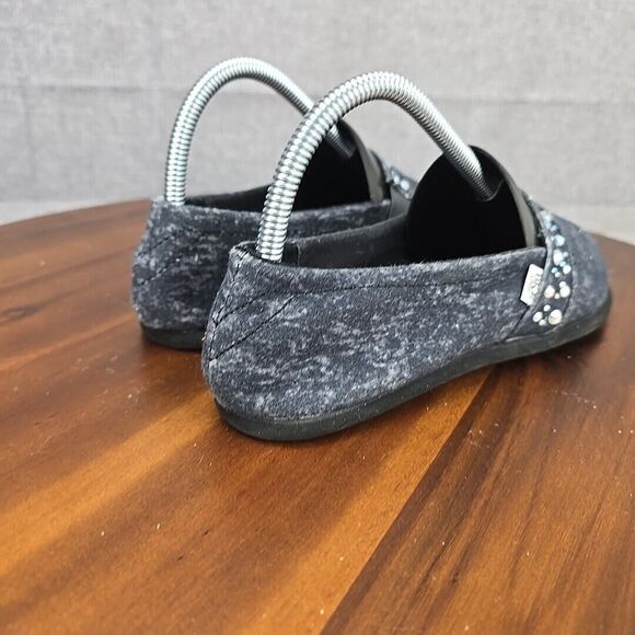 BKE Womens Shoes Slip On Flats Denim Look Embellished Rhinestone Size 8 - Picture 9 of 12